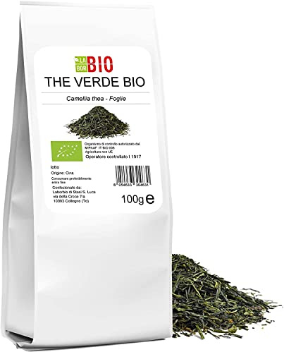 Tè verde foglie Chun Mee Bio 100 g - Infusi Tisane Colazione - 100% Naturale Vegan - Laborbio
