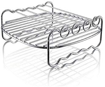 XL Air Fryer Zubehör - Air Fryer Rack Set, Mehrzweck-Doppelschicht-Rack mit Spieß, kompatibel für Ninja Power Airfryer Philips