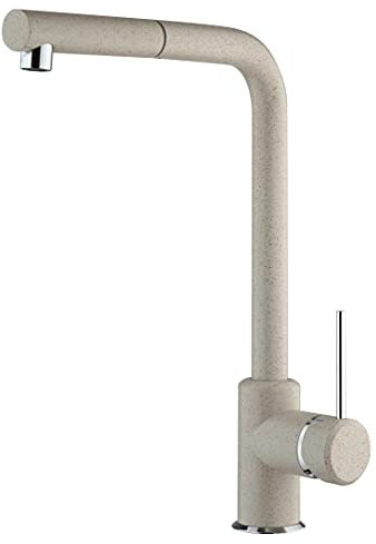 Paini Rubinetto Cucina AM10023AV - Monocomando, Monoforo con doccetta estraibile - Granito Avena