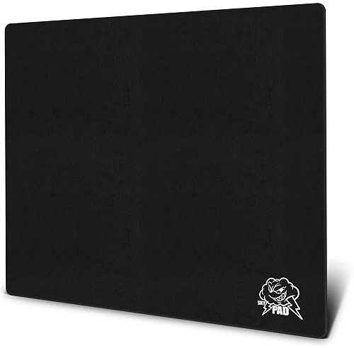 SkyPAD Glass 3.0 XL Gaming Mauspad mit Cloud Logo | Professionelle Große Mausmatte | 400 x 500 mm | Schwarz | Spezielle Glasoberfläche mit Verbesserter Präzision Und Geschwindigkeit