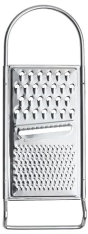 JOY STORE Mehrzweck-Flachreibe für Gemüse und Käse. Reibe aus Edelstahl mit verschiedenen Reibungsflächen. (22)