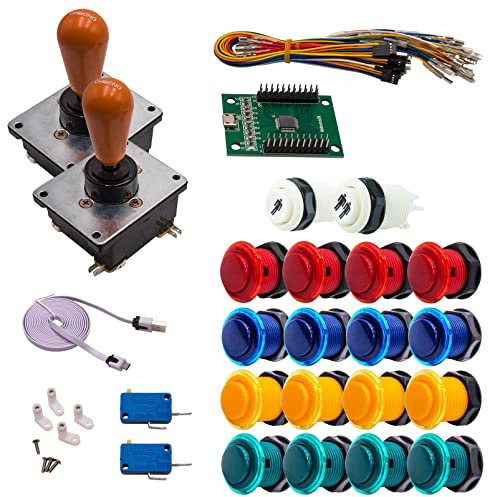 Kit Joysticks et boutons Arcade 2 Joueurs Boutons Génériques Joysticks Coréens Carte XinMoTek Jeux Vidéo Retro Gaming