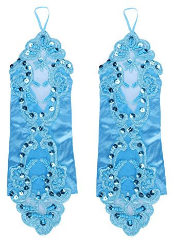 Brauthandschuhe Damen Elegant Hochzeithandschuhe Lange Spitzenhandschuhe Blumen Armlinge Fingerlose Handschuhe 1920er Stil Mädchenhandschuhe Elastisch Brauthandschuhe für Hochzeit Party Tanzen