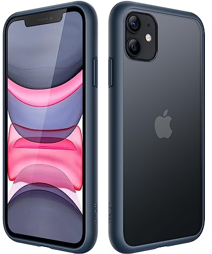 JETech Matte Hülle für iPhone 11, Sturmblau | Robuster Schutz, Matte Rückseite, Anti-Fingerabdruck, Stoßfestes Design