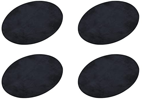 sourcing map 4 Stück Ellbogen Knie Bügelflicken Stoffpatch zur Reparatur, 11 x 14cm Oval Flicken zum Aufbügeln für Kleidung Handwerk Reparatur Kit Rucksack Schuhe Dekoration, Dunkelblau