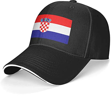 934 Unisex Visier Hut Kroatien-Flagge Outdoor Hut Leicht Baseball Kappen Reine Farbe Baseboard Baseboard Baseballkappe Für Angeln Outdoor Reisen