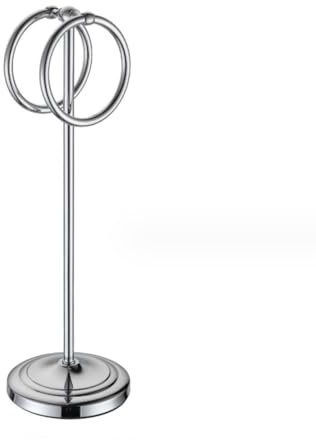 Handtuchständer Freistehend Handtuchleiter Stehend 304 Edelstahl Handtuchständer Doppelring Handtuchhalter Arbeitsplatte Handtuchhalter Für Badezimmer Handtuchhalter Stehend ( Color : Chrome , Size :