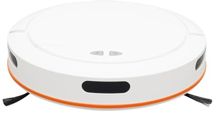 Offabing Robot Vacuum Cleaner, Strong 2700Pa Suction, Self-Charging, Sweeping/Vacuuming/Wiping, 120 mins Runtime, No-go Zones, Ideal for Carpets and Pet Hair (White)