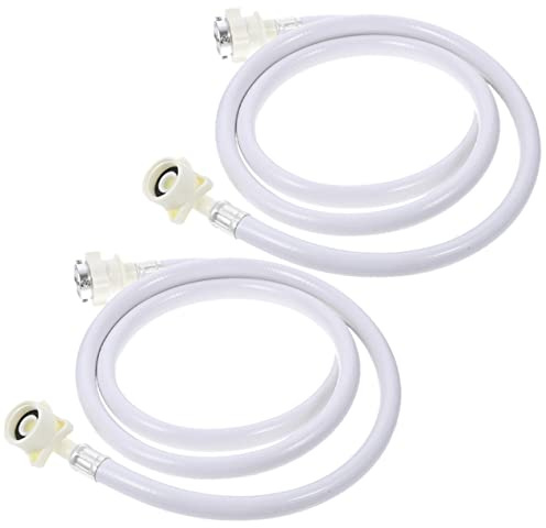 Automatic Washing Machine Inlet Hoses Leakproof PVC Hose Set Steel Tip Extender for Easy Faucet Attachment