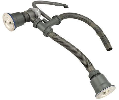Waschbecken-Abfluss-Set, Dickeres, Geruchsdichtes Abflussrohr, Waschbecken-Abfluss-Set, Nicht Leicht zu Zerbrechen, Badezimmer-Abfluss-Set für Küchenspülen und Doppelwaschbecken
