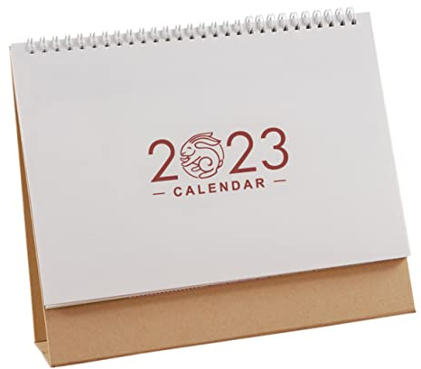 CAXUSD Flipped Calendar Mittelgroßer Tischkalender Aus Kraftpapier Für Büro Und Zuhause Einfacher Und Praktischer Stehkalender Mit Flexibler Nutzung Für Schule Hotel Und Mehr