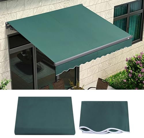 Toldo impermeable de repuesto para patio para ventana o puerta, cubierta de parasol para cubierta de mercado, toldo retráctil, tela de repuesto duradera y cubierta de lluvia para patio al aire libre.