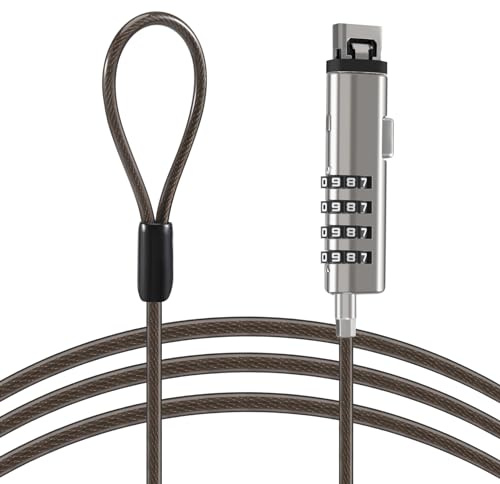 Asyduey 4 Digital Universal Lock USB Laptop Security Cable Lock for Computer