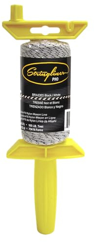Stringliner 25190 Pro Mason’s Line Reels – 1/4 Lb. 250′. Stringliner® PRO BRAIDED BLACK/WHITE 250'. (1 Pack)