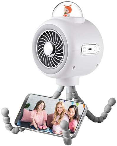 Ventilador De Clip Para Coches | Ventilador Personal Con Nebulizador Y Trípodes Flexibles,Dispositivo Portátil Con Soporte Ajustable Y Función Power Bank Para Coche Carrito Viajes Exteriores