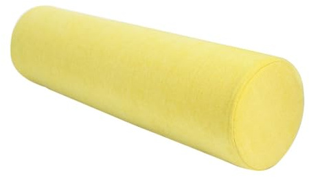 Almohada Cervical Cilíndrica Almohada Corporal for Dormir de Lado con Funda cojin Cervical Cojin Reposacabezas Cojin Cilindrico, para Soporte de Cabeza, Cuello, Espalda y piernas(Yellow,12cm*90cm)