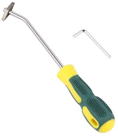 Herramienta de extracción de lechada para limpieza de azulejos y calafateo, removedor de lechada de acero de 22 cm con mango antideslizante, incluye llave hexagonal