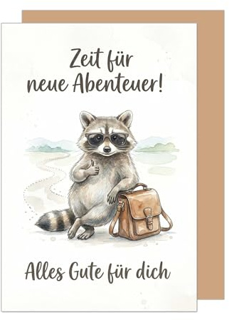 Edition Seidel Premium Glückwunschkarte zum Abschied mit Umschlag. Abschiedskarte Karte Grußkarte Spruch Sprüche Ruhestand Job Jobwechsel Tschüss Arbeit Abenteuer Kollegen Mann Frau (AS183 SW026)