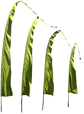 Asiastyle Bali-Fahne, schwarz 5 Meter