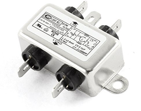 Aexit Filtro antidisturbo EMI di soppressione del rumore CA 115 / 250V 6A CW1B-6A-T ID: 628366