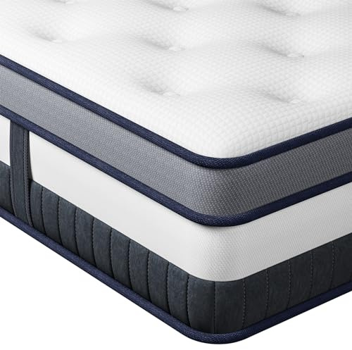 Vesgantti Matratze Federkernmatratze 7-Zonen Tonnentaschenfederkernmatratze Boxspring Mattress, H3, klassisch Box-top 26cm (90 x 195 cm)