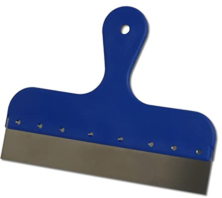 DEWEPRO® Breitspachtel - Flächenspachtel - Malerspachtel mit Kunststoff-Griff und 250x40mm Edelstahlklinge - Maurerspachtel