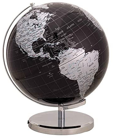 Brandani - 53467 - Lampada MAPPAMONDO Nero E Argento