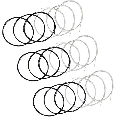 JYsun Classical Guitar Strings 3 full sets with Black Nylon for E-1st B-2nd G-3rd and Nylon Core Silver-Plated Copper Wound for D-4th A-5th E-6th