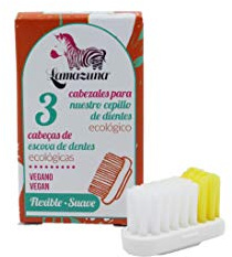 Lamazuna Recambios para cepillos de dientes Lamazuna de dureza suave 3 Unidades 50 ml