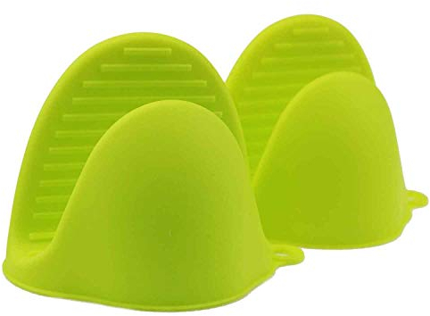 Guanti da forno in silicone per uso istantaneo in pentola o in cucina come portautensili o portabottiglie I supporti per guanti possono essere usati quando si cucina su una griglia (verde, 2pcs/set)