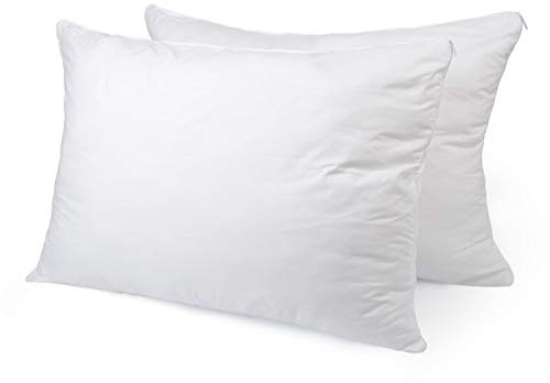 H&F Heimtextilien Top Qualität Kissen 50x70 2er Set | Allergiker Kopfkissen mit Oeko-TEX Zertifiziert | Bezug: 100% Mikrofaser | Füllung: 550 Gramm Polyester