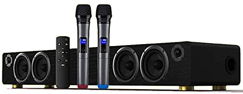 Bluetooth-TV-Karaoke-Sound, 5.1-Surround-Sound-Kanal, Unterstützt Glasfaser, RCA, 3,5 Mm, U-Disk-Eingang, Verlustfreie Wiedergabe, Intelligentes WLAN, Zwei Drahtlose Mikrofone