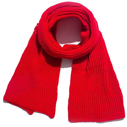 WLLDDDIU Strickschal Damen,Einfarbiger Strickschal Für Damen, Modischer Schal, Wilder Kettenstrick, Roter Breitenschal, Elegante Damen, Dicker Trend, Weihnachtsschals Für Damen, Warmer Schal
