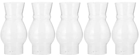 jojofuny 5 Stücke Öllampe Glaszylinder Lampenglas Ersatzglas Glas Lampenschirm Glasschirm Petroleum Kerosin Lampe Glashütte Ersatzschirm Lampenabdeckung für Öllampe Petroleumlampe