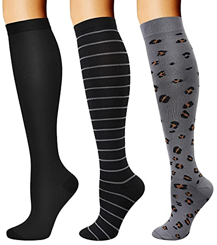 DRESHOW Calcetines de Compresión para Hombres y Mujeres Calcetines de Compresión es el Mejor para Running, Correr, Senderismo, Volar, Viajar