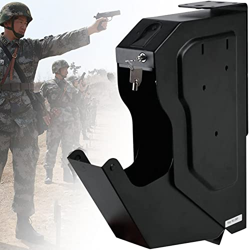 GEJLELDS Fingerabdruck Pistole Tresor,Wand-Kurzwaffe Waffenschrank,Stahl Kurzwaffenschrank,Waffentresor Gun Box,Gun Safes mit Ersatzschlüssel