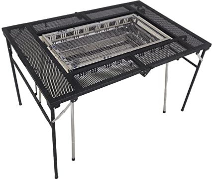 Tavolo barbecue Griglia for barbecue da esterno Tavolo for barbecue Piano for barbecue rettangolare Piedini pieghevoli e rimovibili Per barbecue all'aperto ( Size : Barbecue Mesh Size-29x61.8cm )
