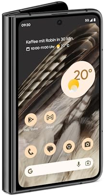 Google Pixel Fold – Unlocked Android 5G smartphone with telephoto lens and ultrawide lens – Foldable display – Hands-free video – Obsidian, 256GB