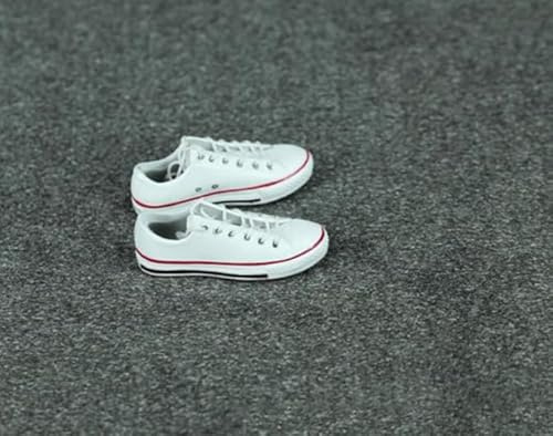 ximitoy 1/6 Skala weibliche Soldat Schnürschuh Leinwand Sportschuhe Modell für 12 Zoll Figur (weiß)
