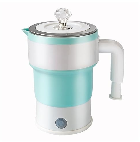 PAHION 550Ml Hervidor Eléctrico De Viaje Plegable Hervidor De Agua Ligero para Coche Pequeño De 12 V Silicona De Grado Alimenticio Hervidor De Viaje Portátil Caldera De Agua De Silicona Plegable