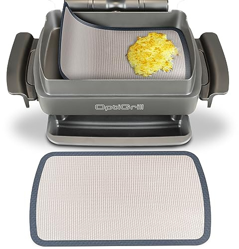 nobellgo Dauerbackmatte Silikon Backmatte kompatibel mit Tefal Optigrill, Antihaftbeschichtung, Silikonmatte, Lebensmittelecht und Hitzebeständig, Zubehör