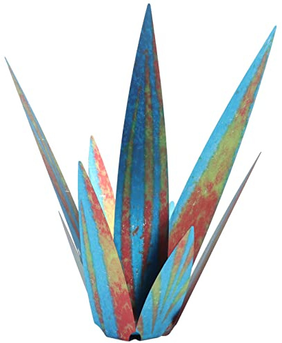 Wnvivi Escultura de Tequila Azul,Planta de Agave de Metal para Bricolaje,Decoración de Estatua de Planta de Tequila de Hierro para Patio Y Jardín