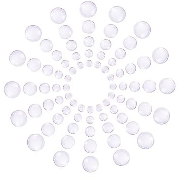 Operitacx 50 Stück Schmuck Runde Cabochons-Kuppel Cabochons Fliesen flache rücken kuppel Glasfliesen für Kunsthandwerk gemischte Glasfliesen Glasbaustein Glaswaren Zubehör Patch