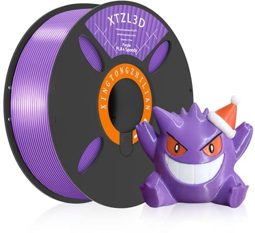 XTZL3D PLA+ flament-3d-druckmaterialien 1.75 mm Lila PLA+ Multi -Colored 3D Drucker Filament Maßgenauigkeit +/- 0.02mm, 1KG Spule (2.2 LBS) Super Speedy PLA Filament für High Speed Drucker