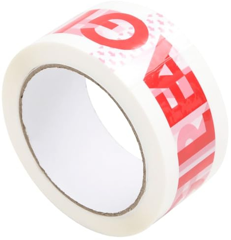 vidaXL Paketklebeband 72 Stk., Klebeband FRAGILE Aufdruck, Packband für Versand Umzug Lagerung, Paketband Kleberollen, Weiß 48mm x 66m