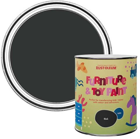 Rust-Oleum Furniture & Toy Paint in Satin Finish - Black 750ml