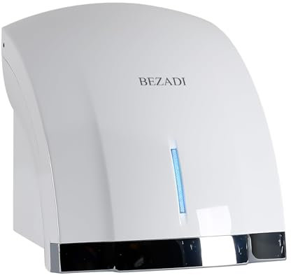 BEZADI Hand Dryer Commercial Hand Dryer for Toilets, Warm n Cold Air Switch Automatic Compact Electric Hand Dryers, 220V-240V, White