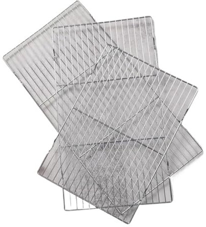 JMORCO Grill Gitter Stainless Steel Mat Net Grid Shape Rectangle Grill Grilling Mesh Net Outdoor Cooking Accessories Barbecue Tools BBQ Tools(S)