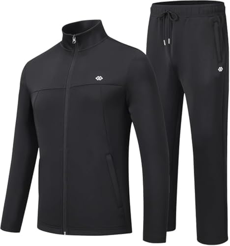 MoFiz Trainingsanzug Herren Jogginganzug Sportanzug für Alle Jahreszeiten | Sportanzug Herren,Freizeitanzug,Stehkragen,Gym Tracksuit Laufanzug,Atmungsaktiv,Streetwear Tracksuit Sets