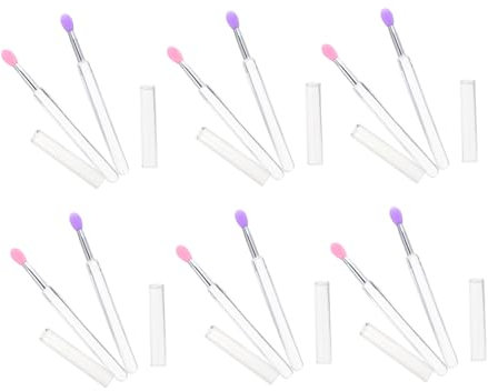 MERRYHAPY 6stücke Teiliges Silikon Lippenpinsel Mit Deckel Augen Makeup Pinsel Für Präzise Lippenanwendung Und Lidschatten Hautfreundliche Weiche Silikonborsten